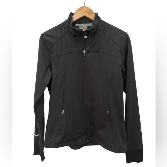 Athleta Whirlwind Full Zip Performance Jacket in Black Size Medium - Picture 1 of 13